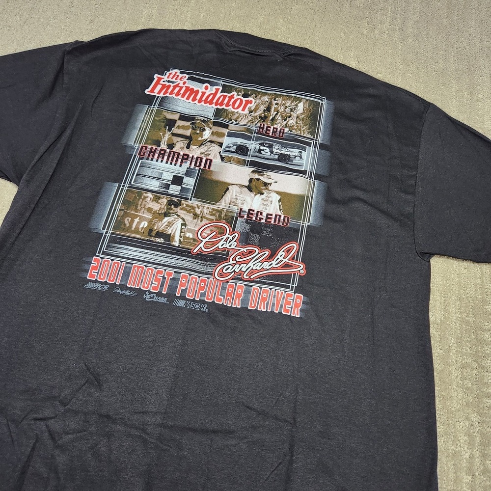 Vintage Dale Earnhardt Shirt Men Large Intimidator Nascar Y2K Chase Racing Black
